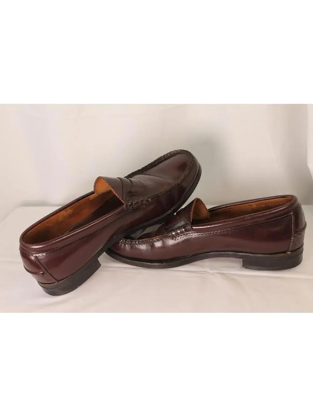 DEXTER Leather Burgundy-Brown Loafers Dress Shoes MADE IN USA Men's 10 D